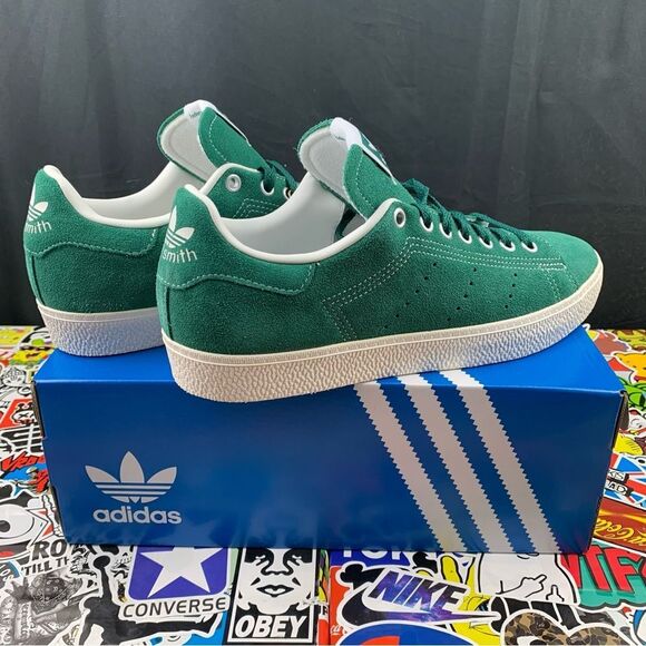 Adidas Stan CS Green Suede 9 Mens / 10.5 Women's - Picture 2 of 15